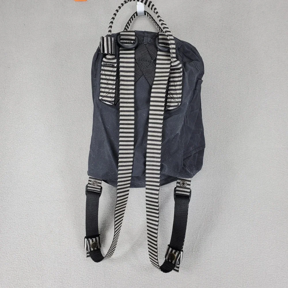 Fjallraven Kanken Mini Backpack Black Striped Straps 23561 Small Daypack